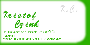 kristof czink business card